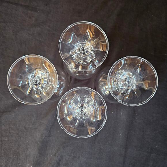 Bohemia Crystal Claudia Water Goblet Wine Glasses Set of 4 Ball Stem 5.5" - Picture 3 of 7